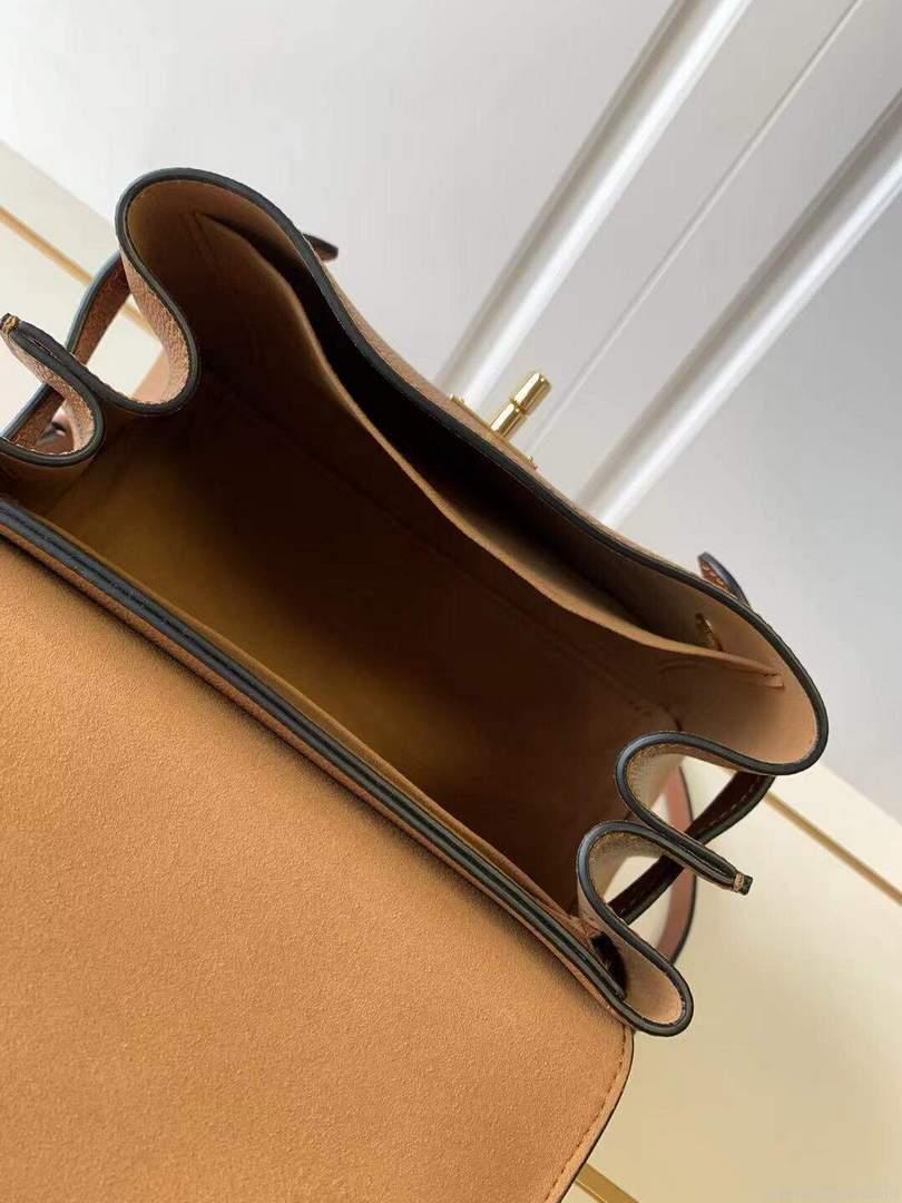 LV M56645 Louis Vuitton Lockme Ever BB Handbag M56321 Caramel Brown