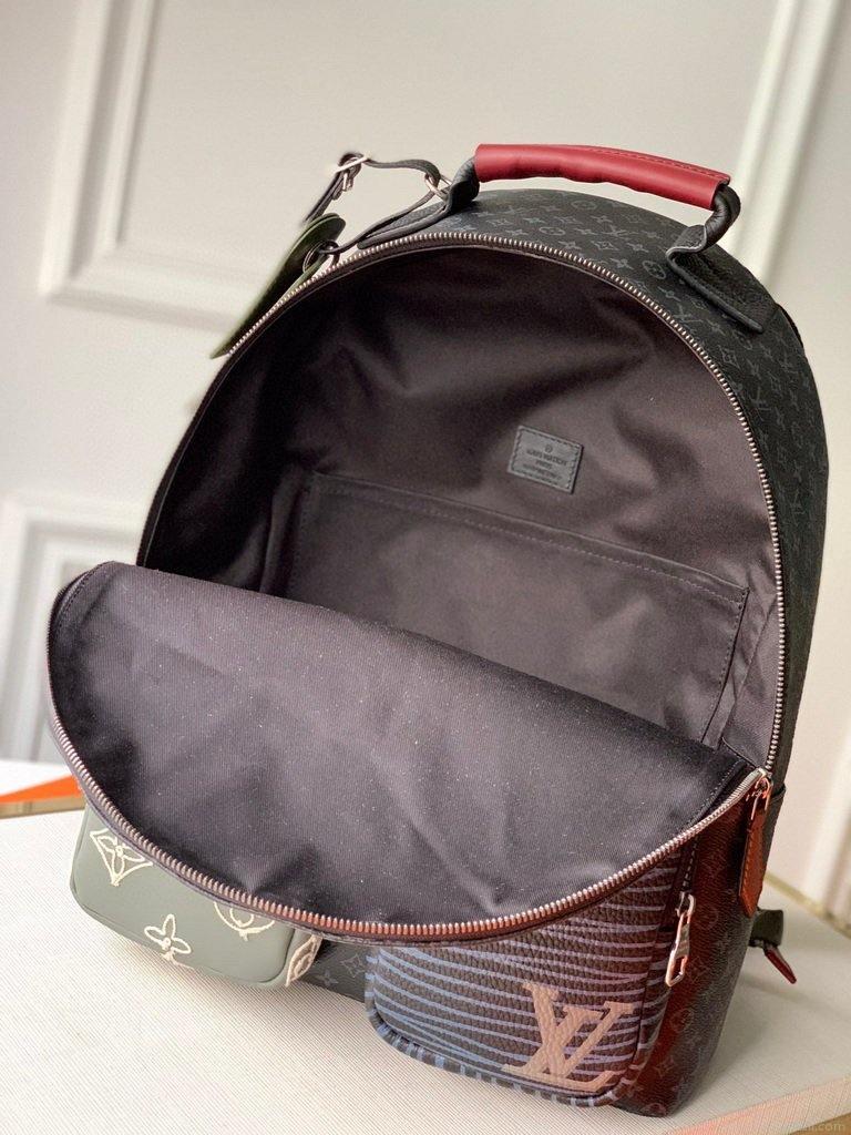 LV M56853 Louis Vuitton Backpack Shoulders Tote Bag Damier Graphite Black