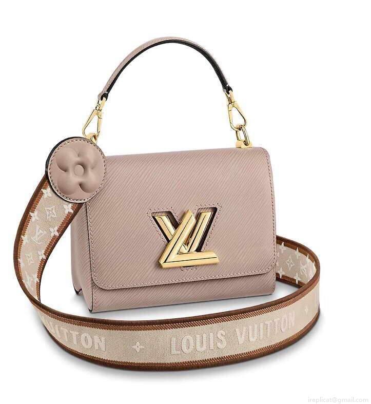 LV M57049 Louis Vuitton Twist PM Bag Epi Leather Galet
