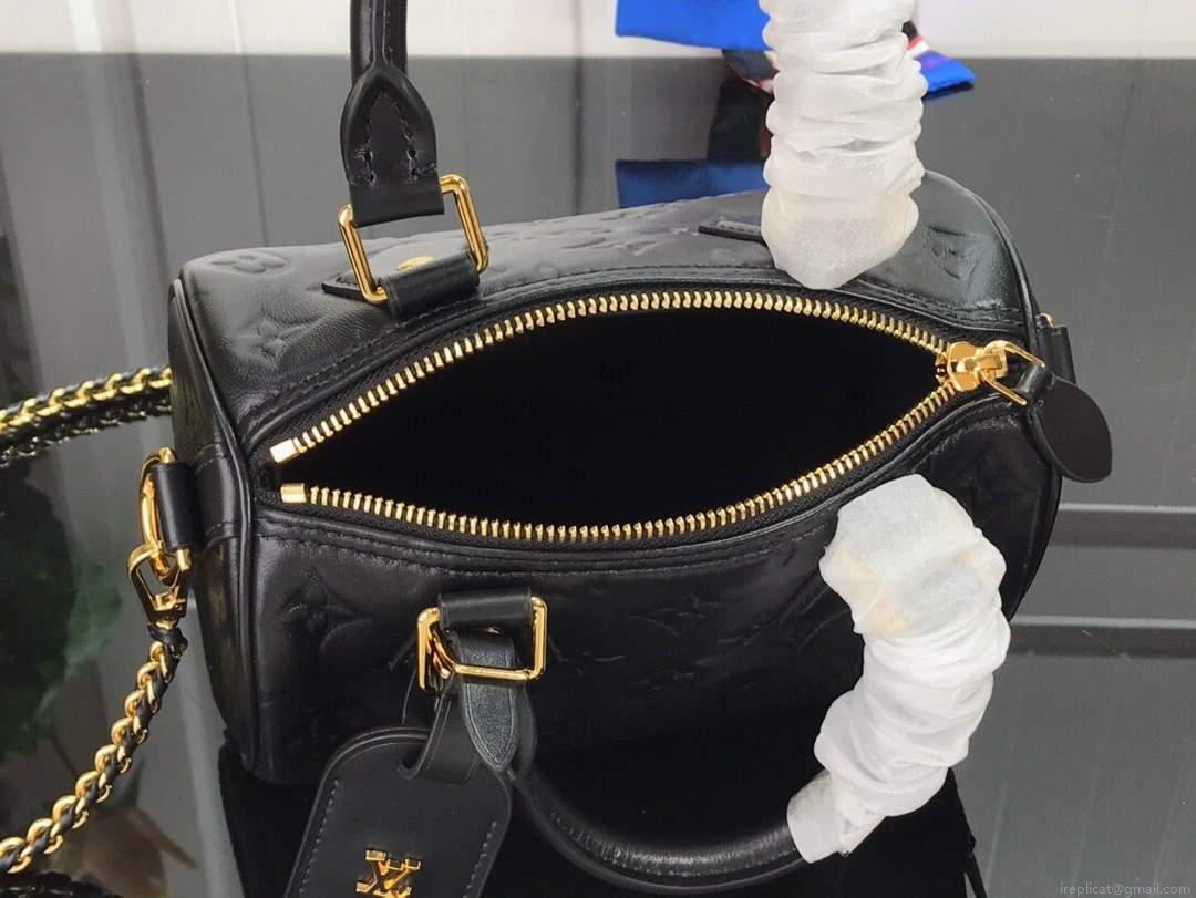 LV M57111 Louis Vuitton Speedy BB Handbag Black