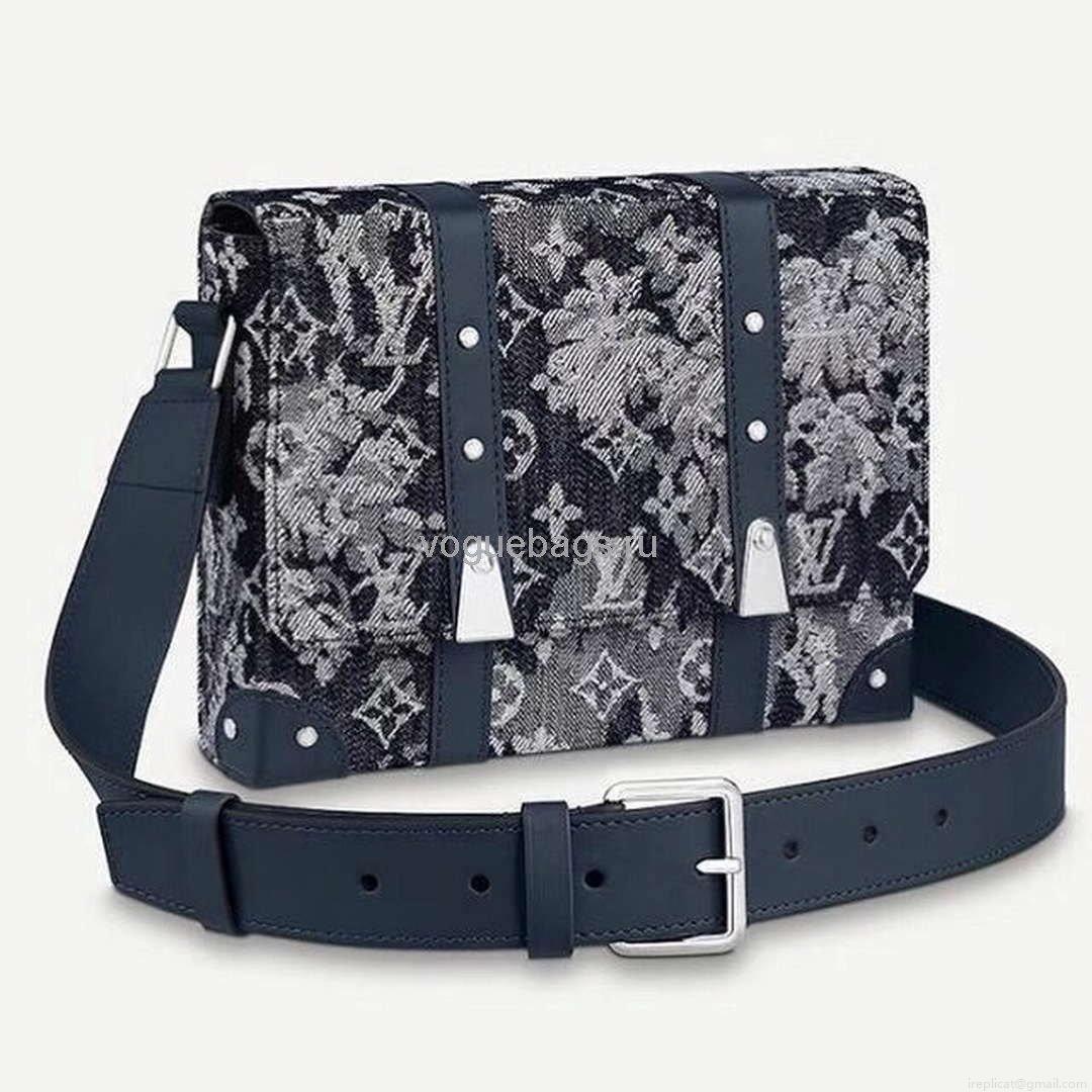 LV M57282 Louis Vuitton Trunk Messenger Monogram Tapestry Bag