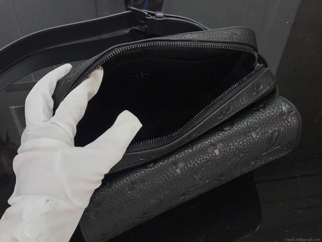 LV M57307 Louis Vuitton Steamer Messenger Bag Black