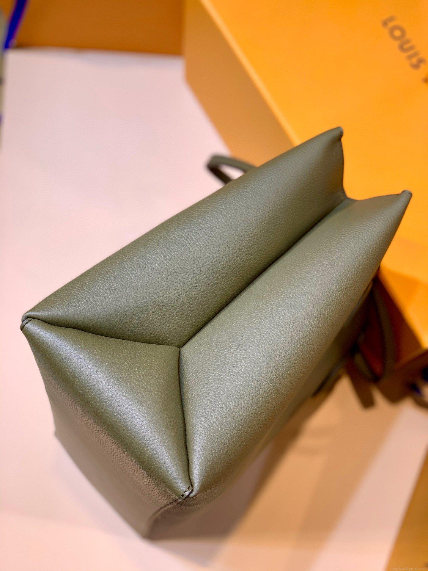 LV M57345 Louis Vuitton M57346 Lockme Shopper M57347 Bag Grained Calf Leather Green