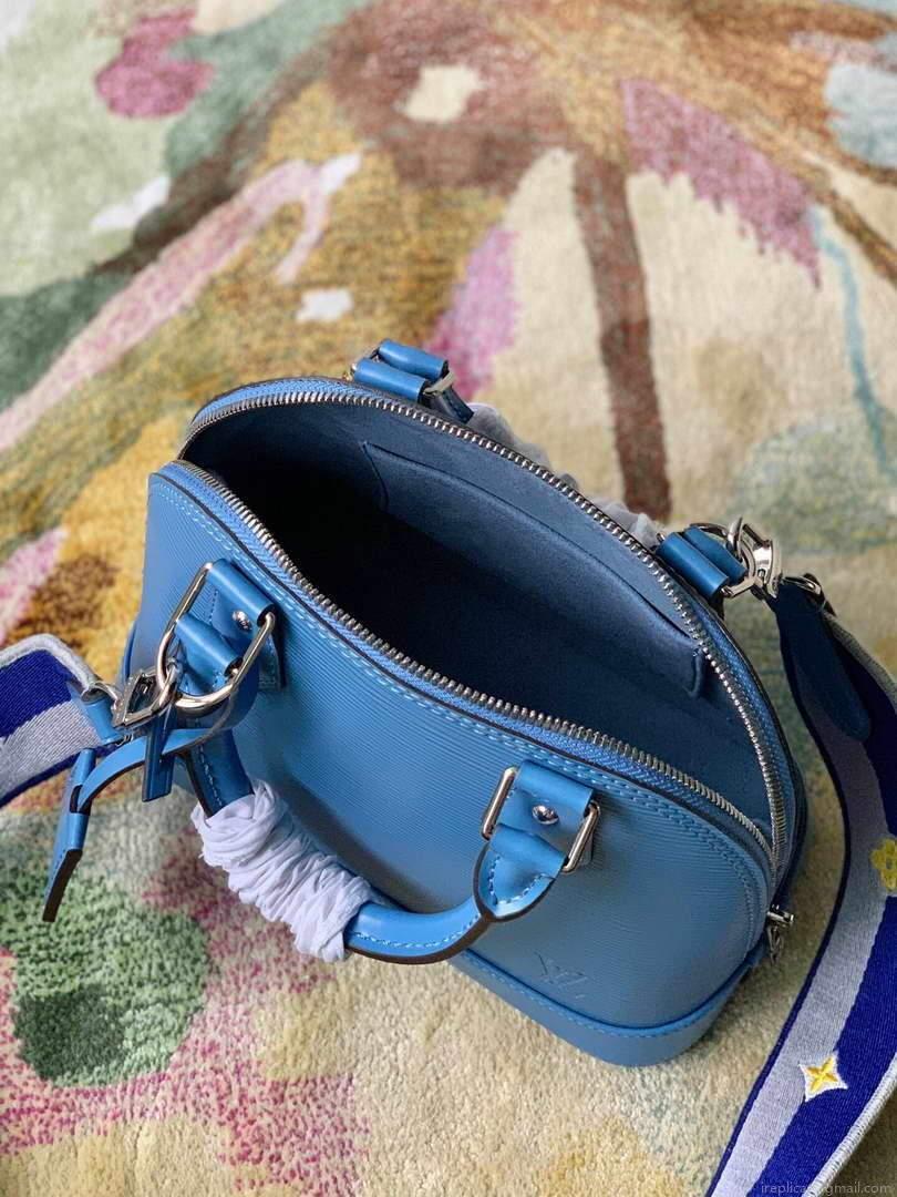 LV M57426 Louis Vuitton Alma BB Handbag Blue