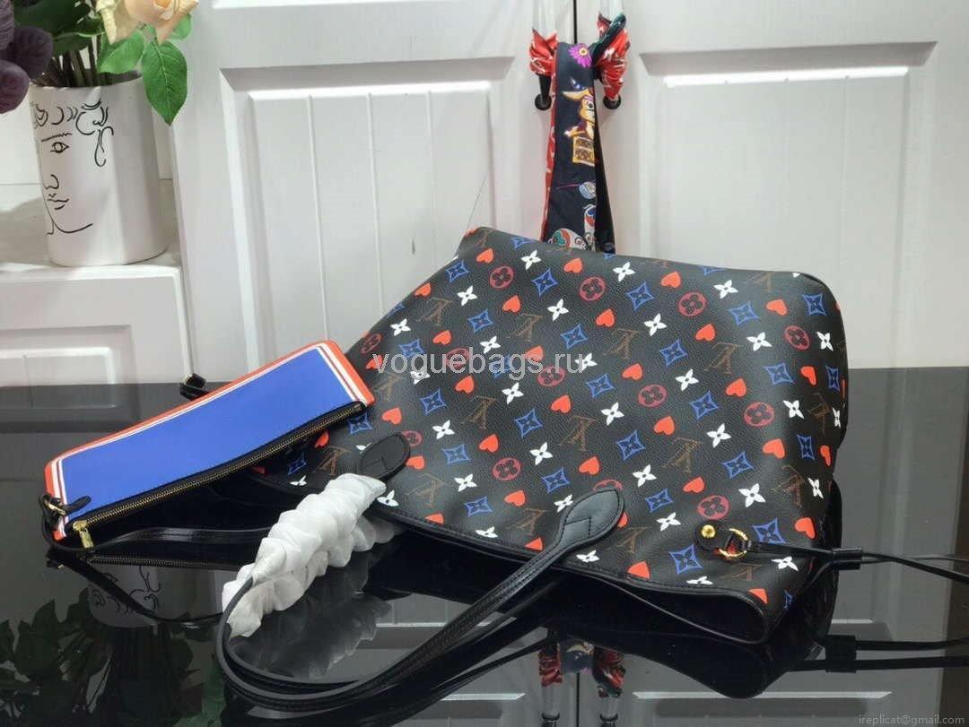 LV M57462 Louis Vuitton Game On Neverfull MM Monogram M57483 Bag Black