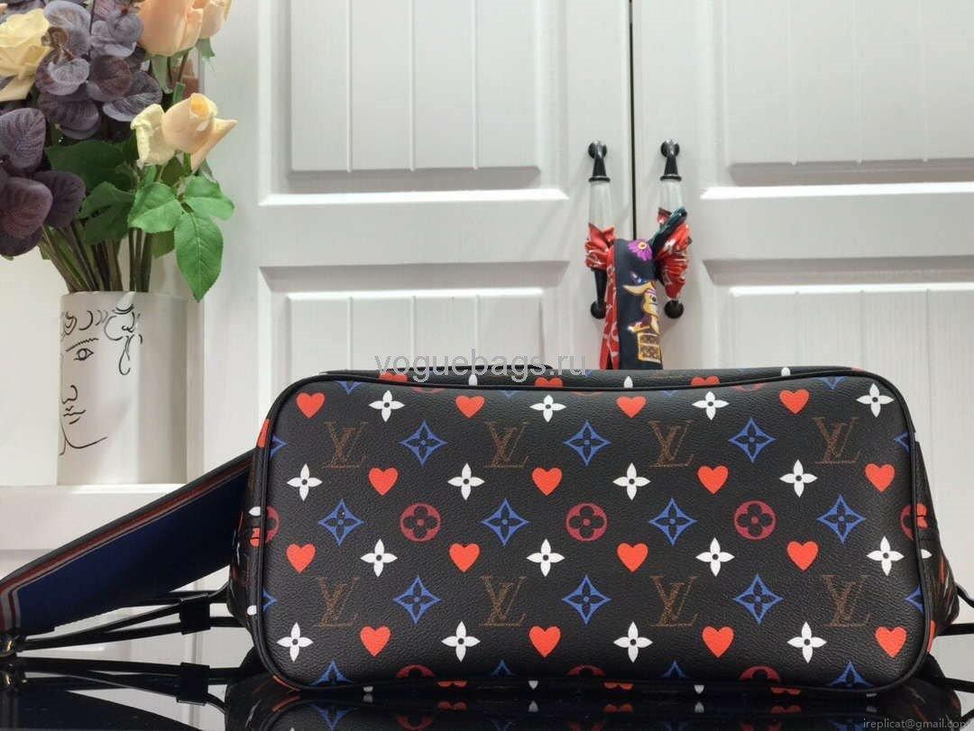 LV M57462 Louis Vuitton Game On Neverfull MM Monogram M57483 Bag Black