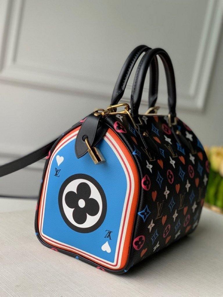 LV M57466 Louis Vuitton GAME ON Speedy Bandouliere 25 Bag Black