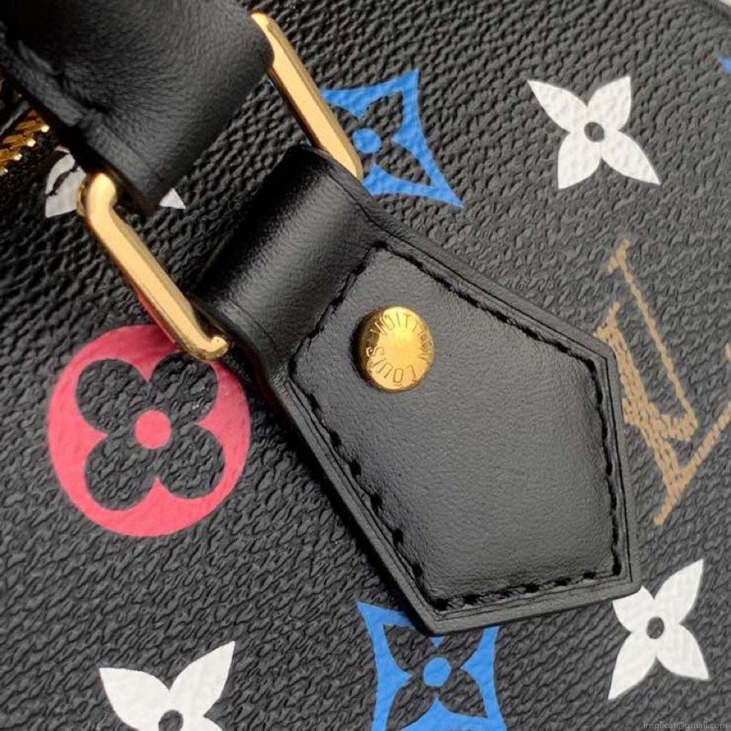 LV M57466 Louis Vuitton GAME ON Speedy Bandouliere 25 Bag Black