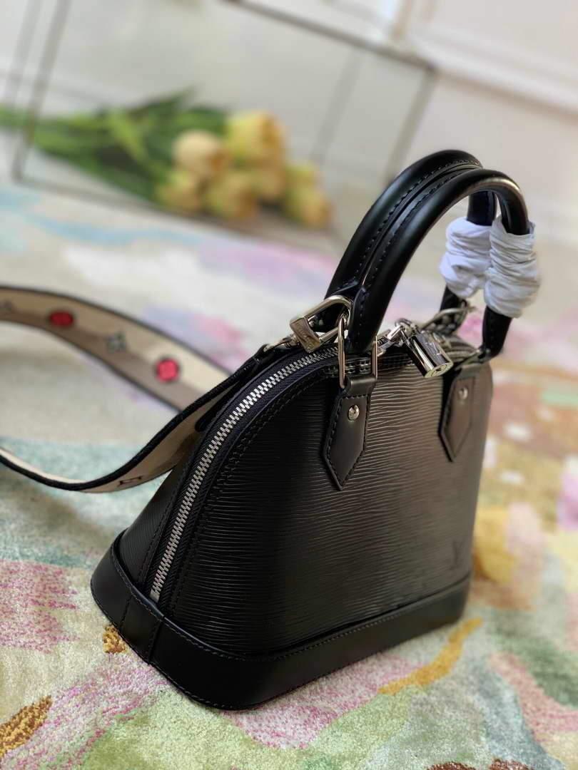 LV M57540 Louis Vuitton Alma BB Handbag Black