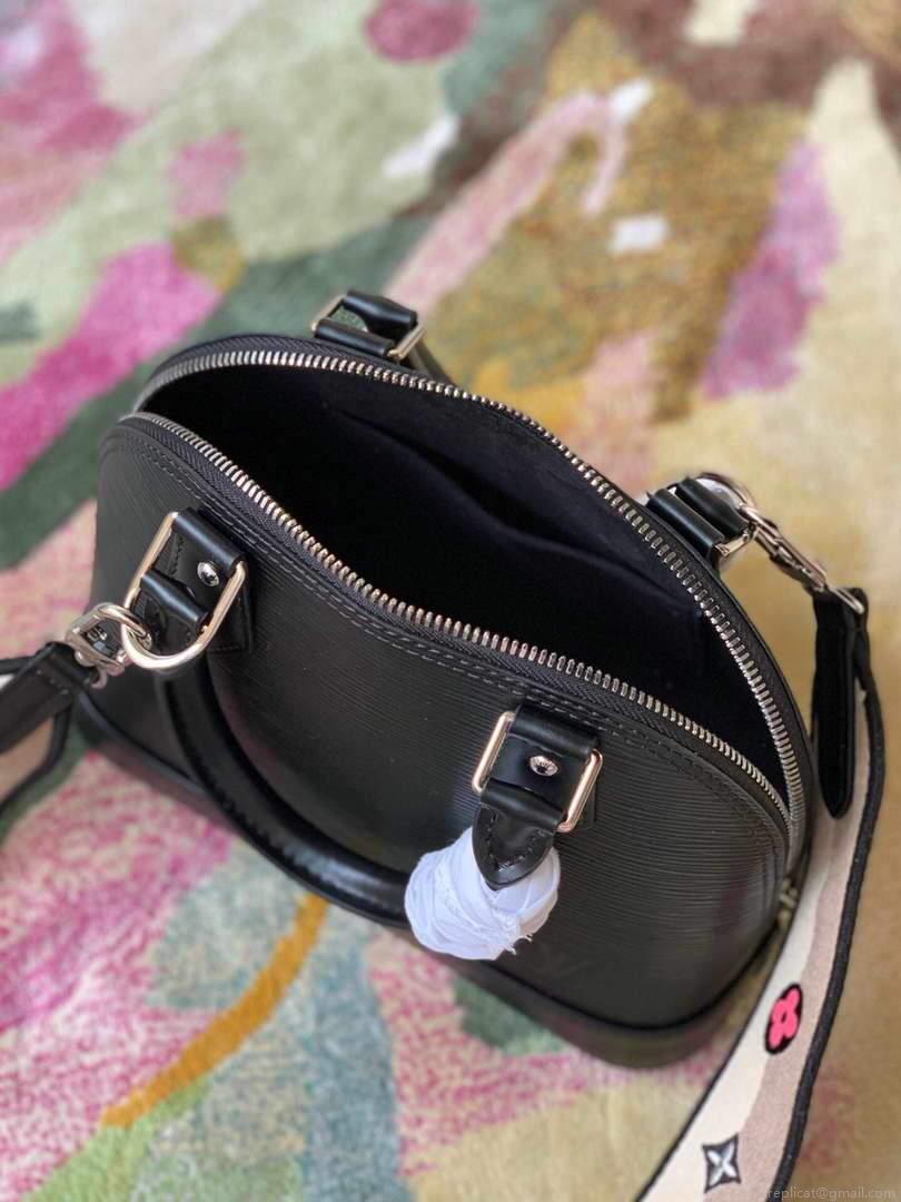 LV M57540 Louis Vuitton Alma BB Handbag Black