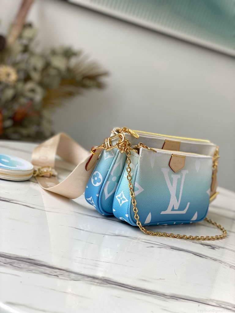LV M57633 Louis Vuitton M57634 Multi Pochette Accessoires Bag Blue