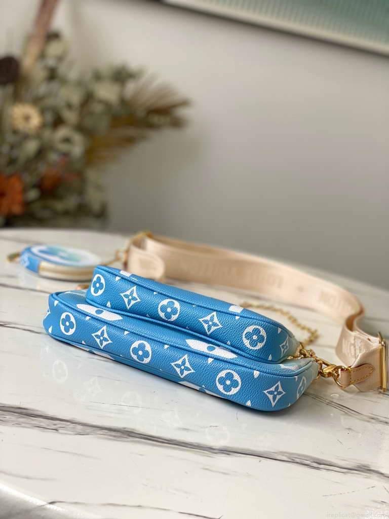 LV M57633 Louis Vuitton M57634 Multi Pochette Accessoires Bag Blue