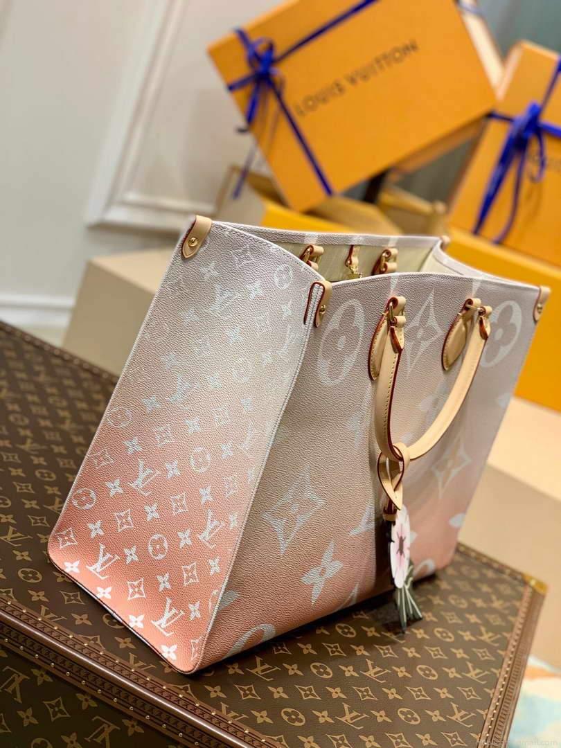 LV M57640 Louis Vuitton Onthego GM Tote Bag Brume Gray
