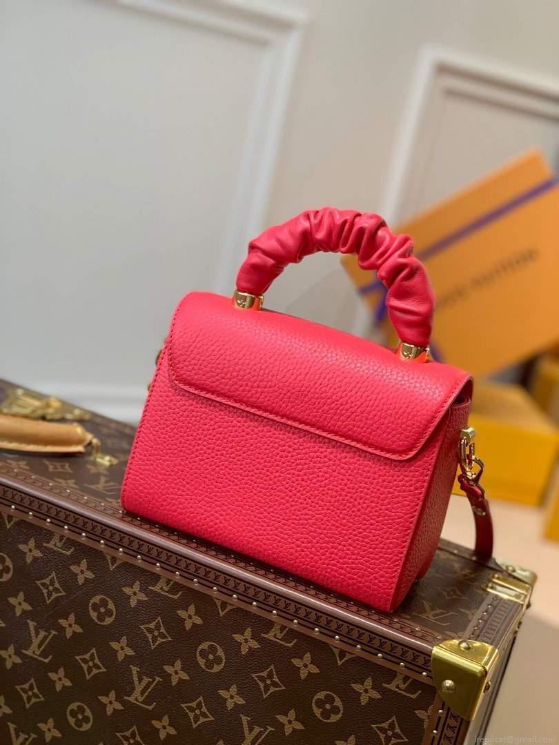LV M58691 Louis Vuitton Twist PM Leathers Handbag Pondichery Pink