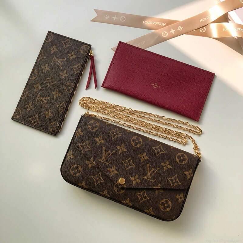LV M61276 Louis Vuitton Felicie Pochette Bag Monogram