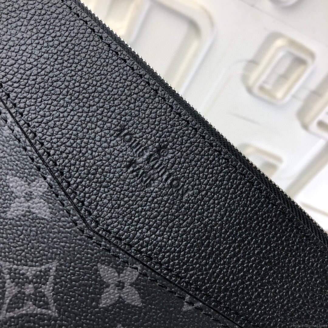 LV M62048 Louis Vuitton Daily Pouch Monogram Eclipse Canvas Bag M62942