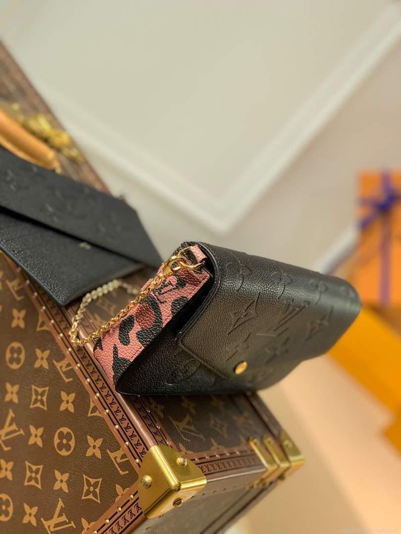 LV M64064 Louis Vuitton Felicie Pochette Monogram Bag M68697 M67856 Black
