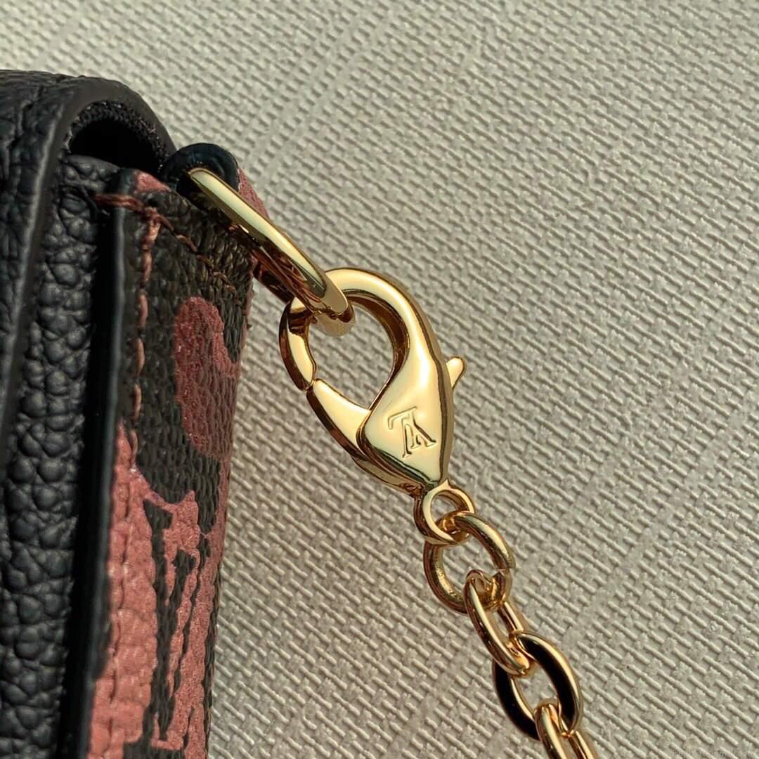 LV M64064 Louis Vuitton Felicie Pochette Monogram Bag M68697 M67856 Black