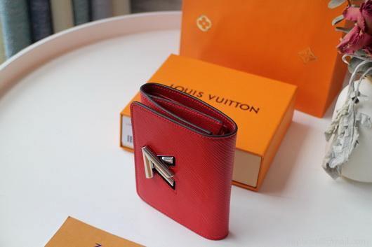 LV M64414 Louis Vuitton Twist Compact Wallet Epi Leather Red