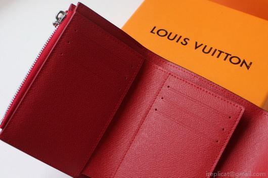 LV M64414 Louis Vuitton Twist Compact Wallet Epi Leather Red