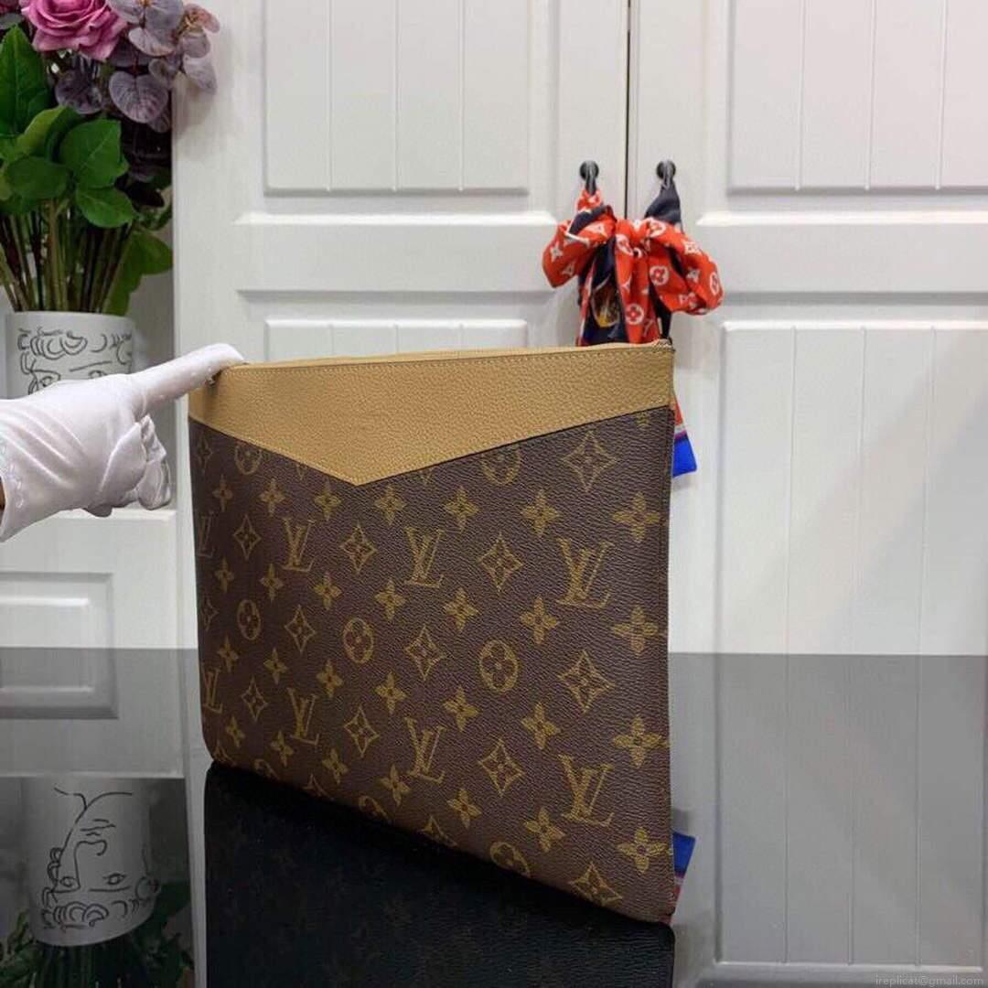 LV M64591 Louis Vuitton Daily Pouch Monogram Canvas Bag M62942 Brown