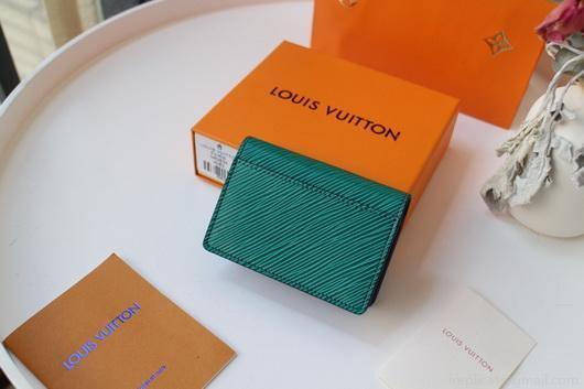 LV M68682 Louis Vuitton Twist Multicartes Wallet Epi Leather Green