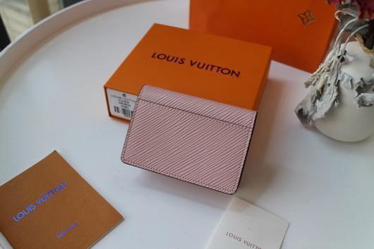 LV M68682 Louis Vuitton Twist Multicartes Wallet Epi Leather Pink