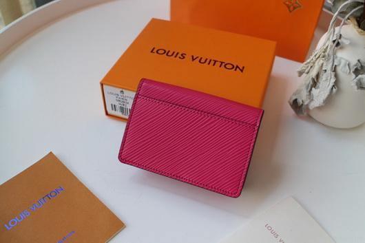 LV M68682 Louis Vuitton Twist Multicartes Wallet Epi Leather Plum