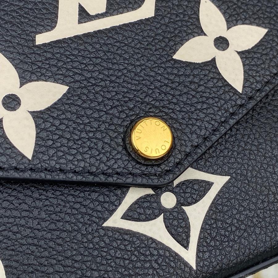 LV M69977 Louis Vuitton M80482 Game on Felicie Pochette Bag Black and Beige