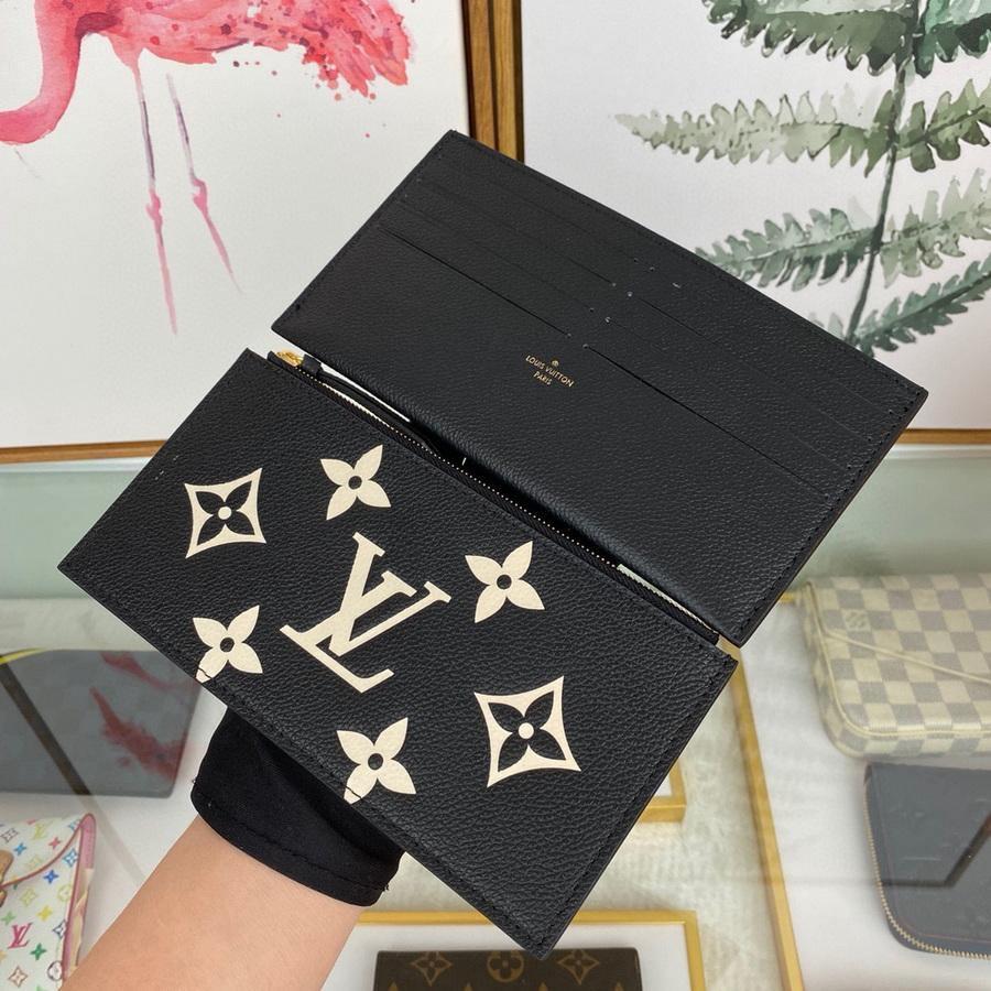 LV M69977 Louis Vuitton M80482 Game on Felicie Pochette Bag Black and Beige