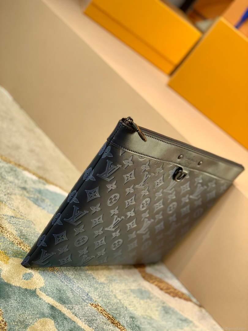 LV M80425 Louis Vuitton Discovery Pochette GM Bag Navy Blue