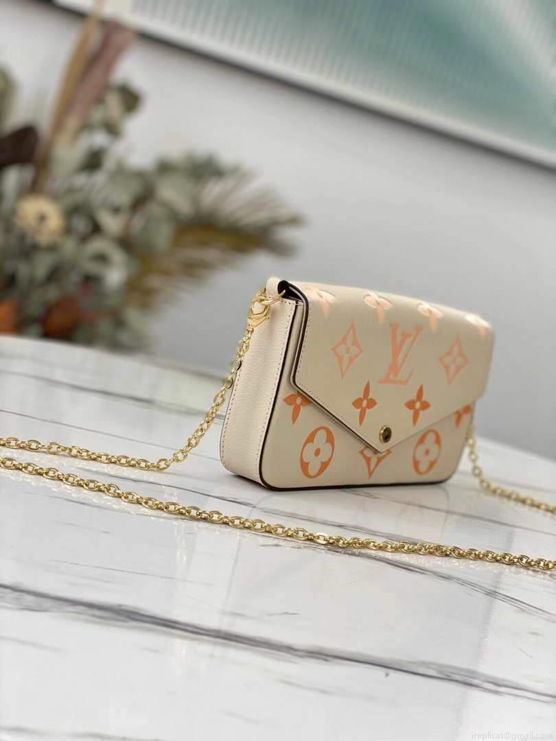 LV M80498 Louis Vuitton Félicie Pochette Bag Cream