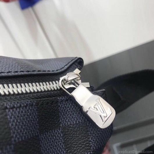 LV N40159 Louis Vuitton Damier Cobalt Discovery Messenger Shoulder Bag Black