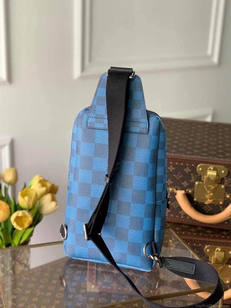 LV N40403 Louis Vuitton Avenue Sling Bag Men N41719 Backpacks Damier Graphite Blue