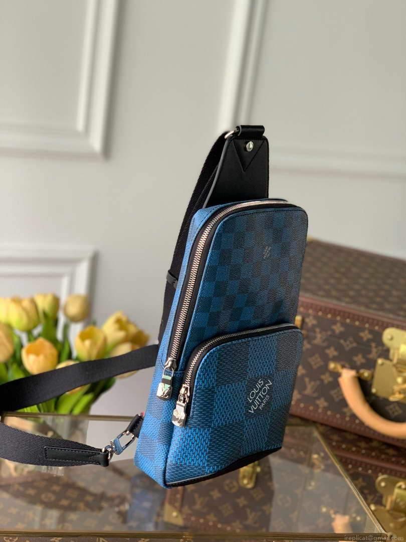 LV N40403 Louis Vuitton Avenue Sling Bag Men N41719 Backpacks Damier Graphite Blue