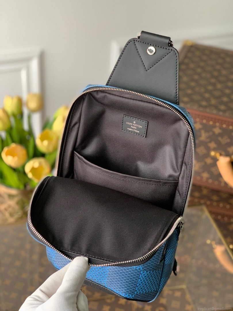 LV N40403 Louis Vuitton Avenue Sling Bag Men N41719 Backpacks Damier Graphite Blue