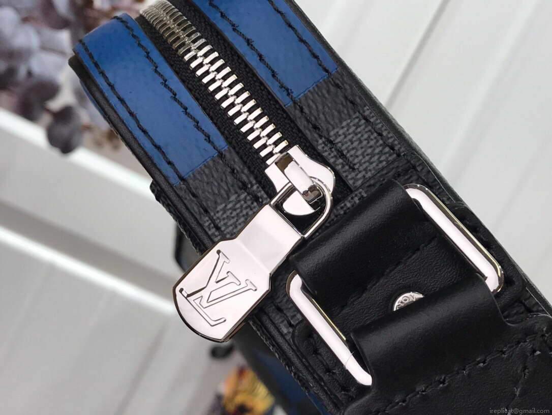 LV N40408 Louis Vuitton Alpha Messenger Bag N40421 Blue Damier Graphite