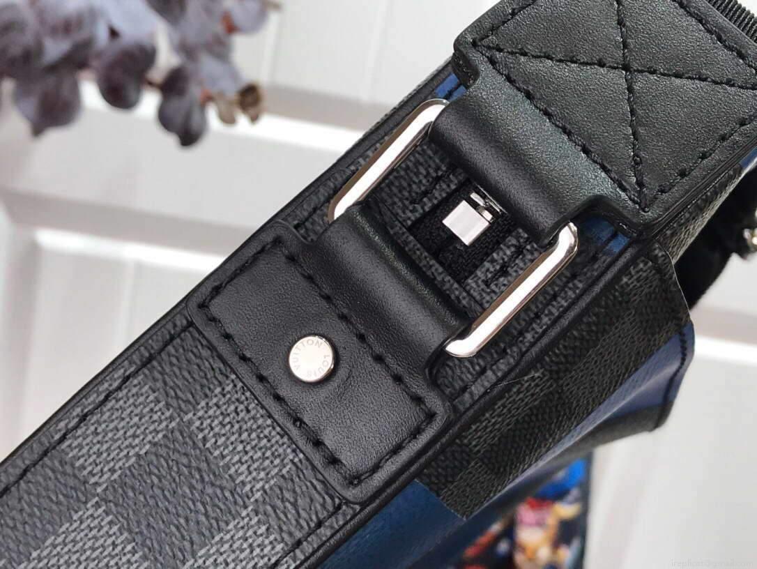 LV N40408 Louis Vuitton Alpha Messenger Bag N40421 Blue Damier Graphite