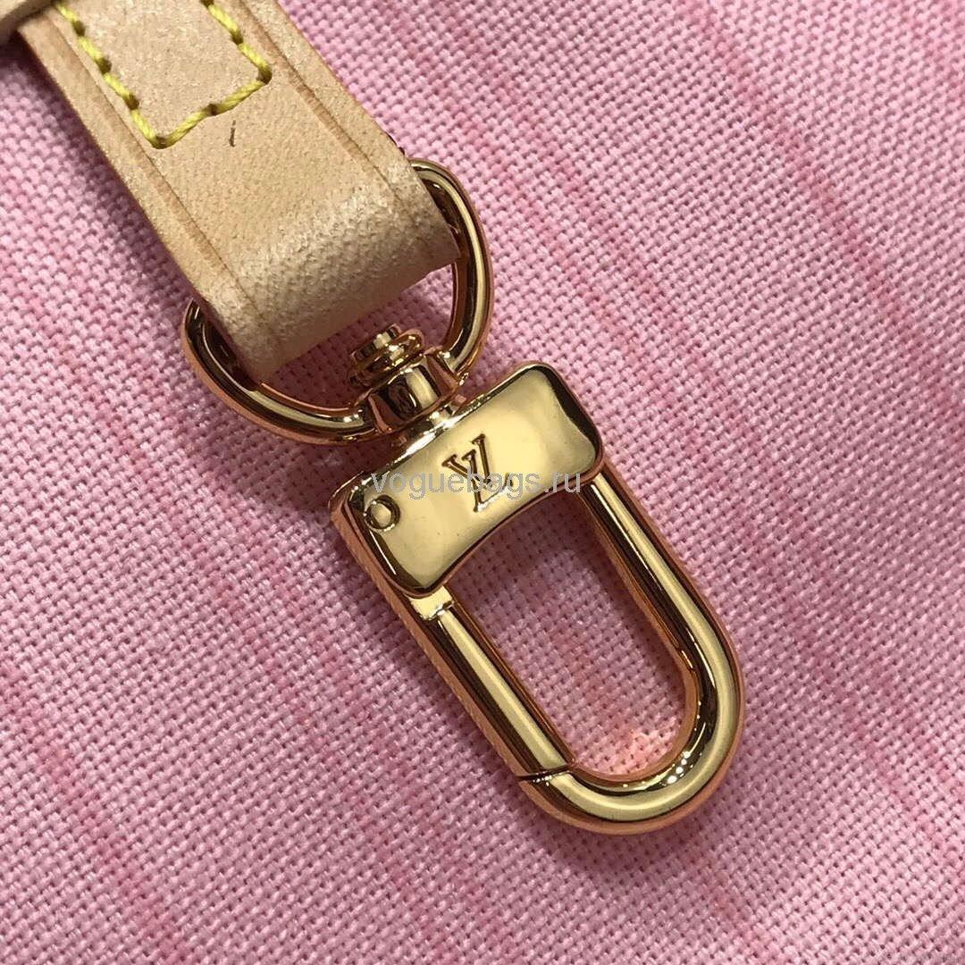 LV N41361 Louis Vuitton Neverfull MM Damier Azur N41605 Bag Pink