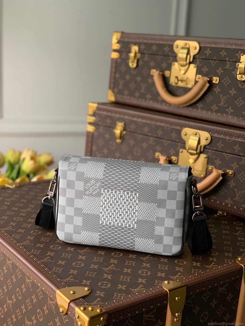 LV N50013 Louis Vuitton Studio Messenger Damier Graphite Gray N50026 Bag