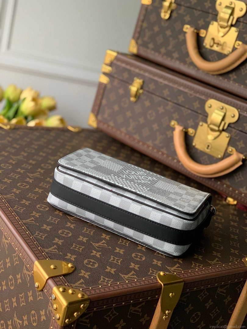 LV N50013 Louis Vuitton Studio Messenger Damier Graphite Gray N50026 Bag
