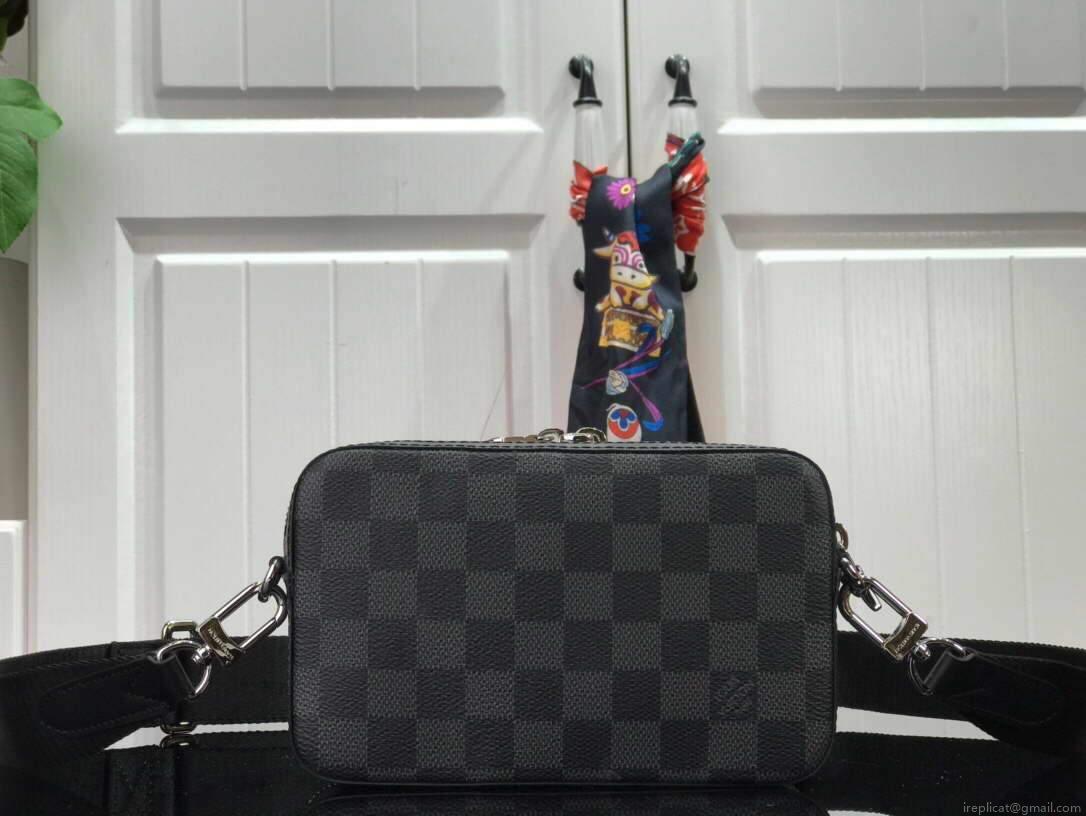 LV N60418 Louis Vuitton Alpha Wearable Wallet N60414 Damier Graphite