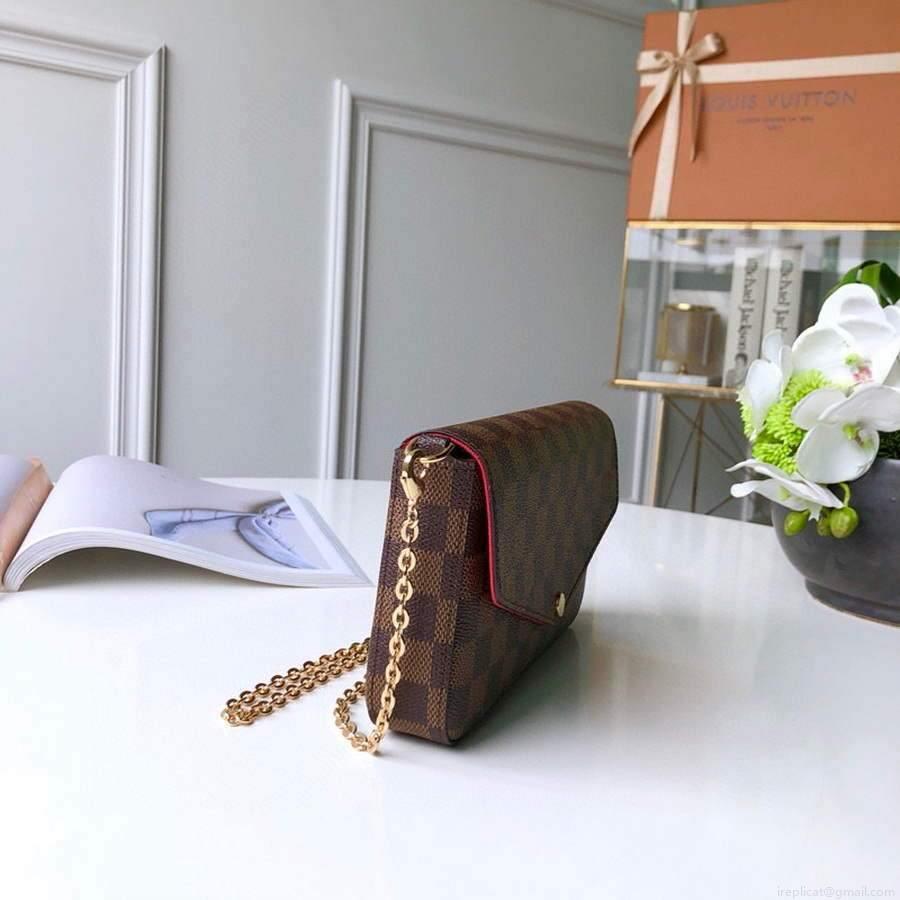 LV N63032 Louis Vuitton Felicie Pochette Bag M61276 Damier Ebene