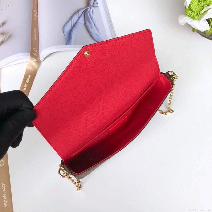 LV N63032 Louis Vuitton Felicie Pochette Bag M61276 Damier Ebene