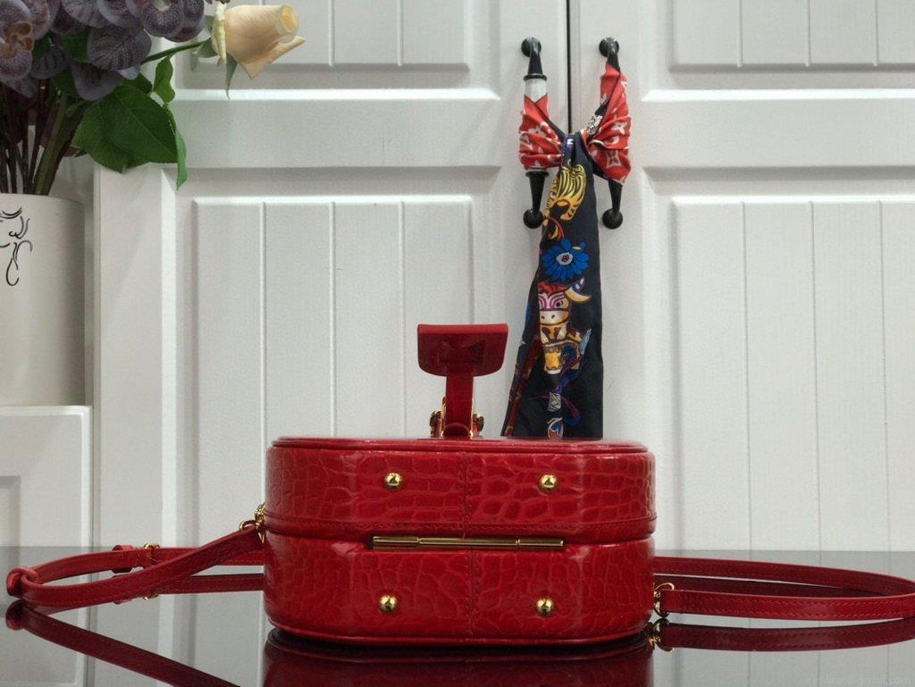 LV N95054 Louis Vuitton Petite Boite Chapeau Crocodilien Brillant N93597 Bag Red