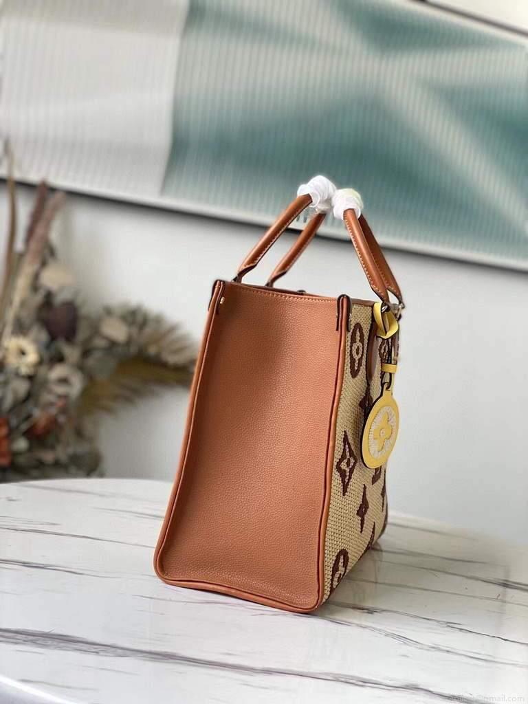 Louis Vuitton M57707 LV M57723 OnTheGo MM Tote Bag Tan