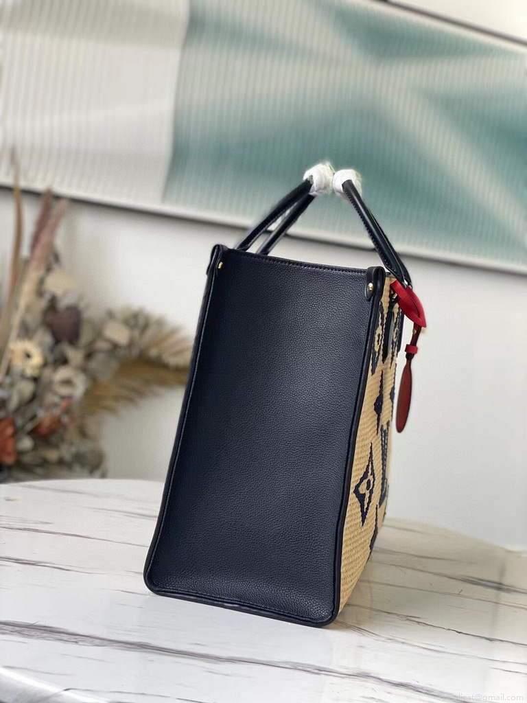 Louis Vuitton M57723 LV M57707 OnTheGo MM Tote Bag Blue