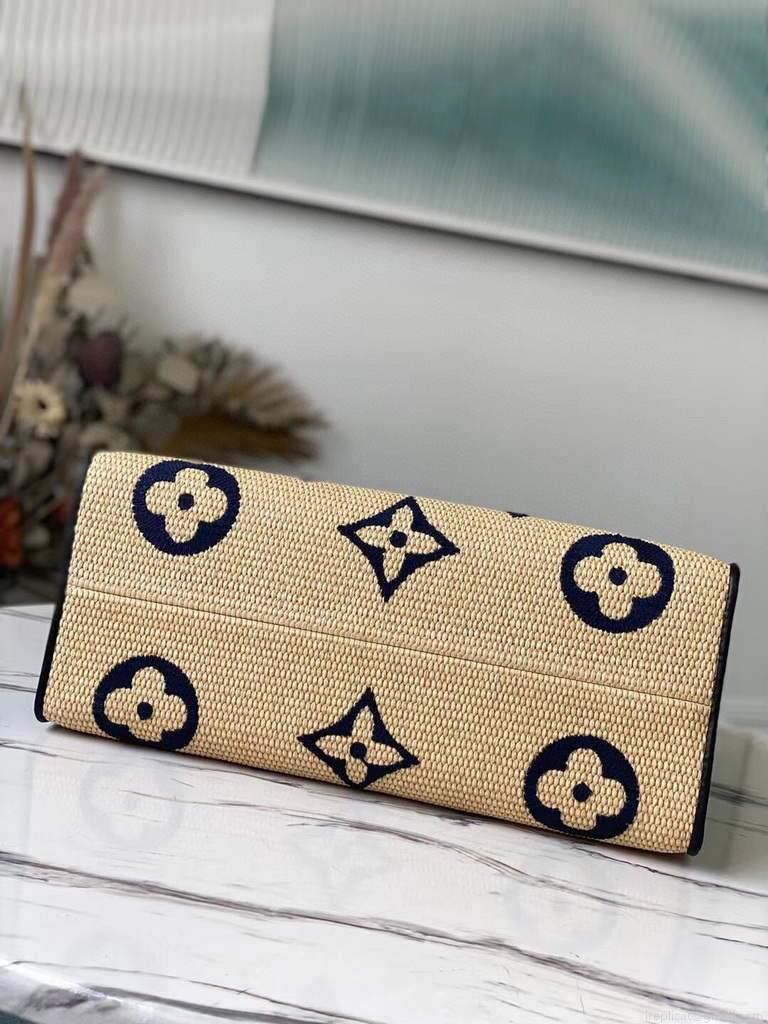 Louis Vuitton M57723 LV M57707 OnTheGo MM Tote Bag Blue