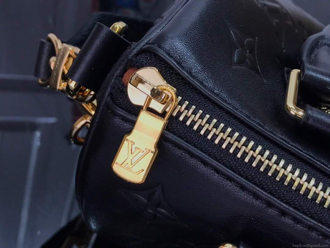 LV M58631 Louis Vuitton Speedy Bandouliere 22 Bag Black