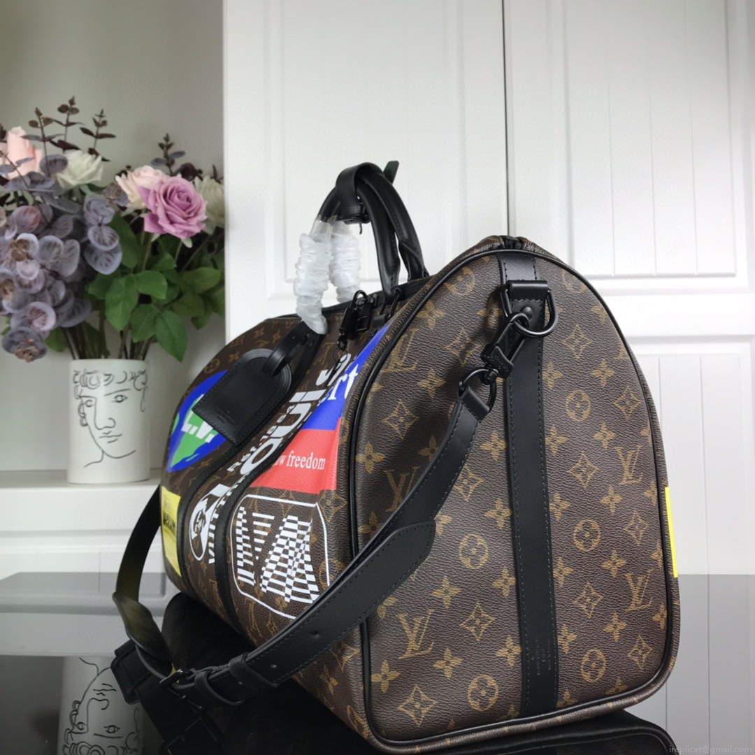 LV N44642 Louis Vuitton Keepall 50B Travel Bag Monogram